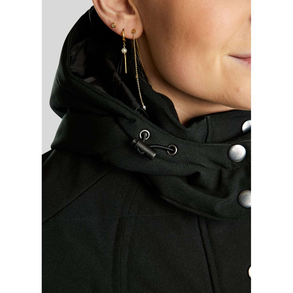 Montar Veste Dicte Longue Résistance à l'Eau Noir
