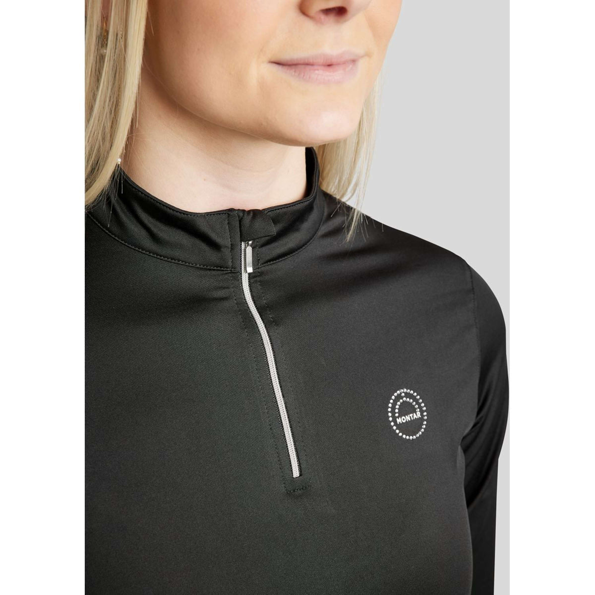Montar Chemise Everly Crystal Logo Longues Manches Noir