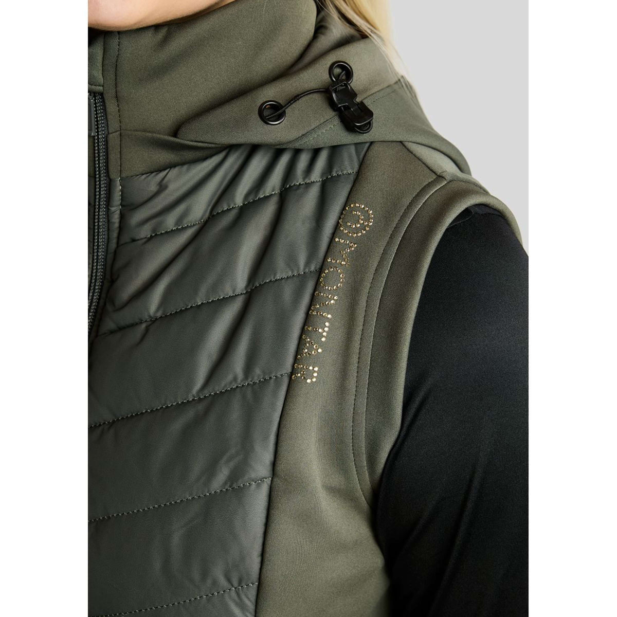 Montar Bodychauffant MoEverline Hybrid Detachable Hood Golden Quartz Crystals Forest Green