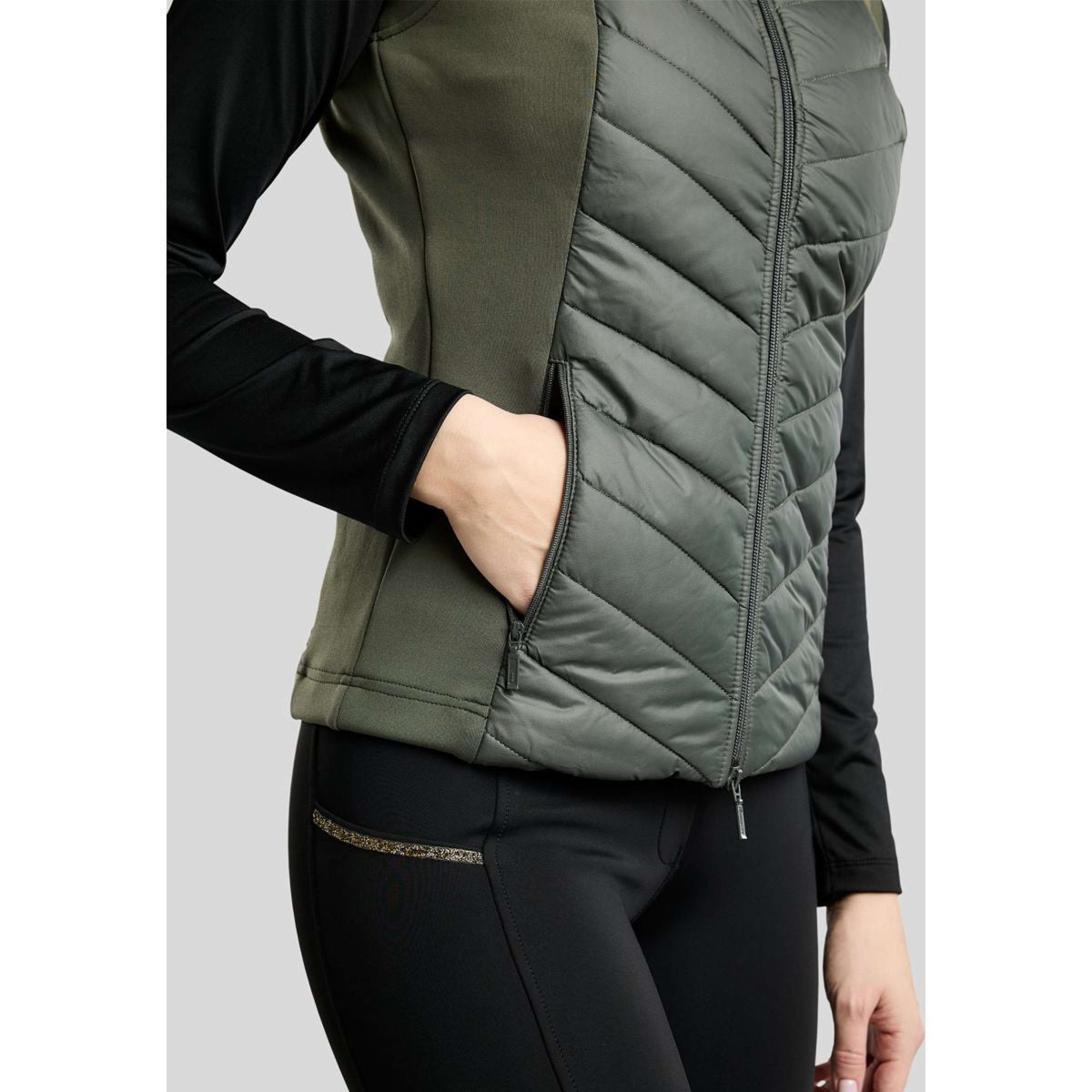 Montar Bodychauffant MoEverline Hybrid Detachable Hood Golden Quartz Crystals Forest Green