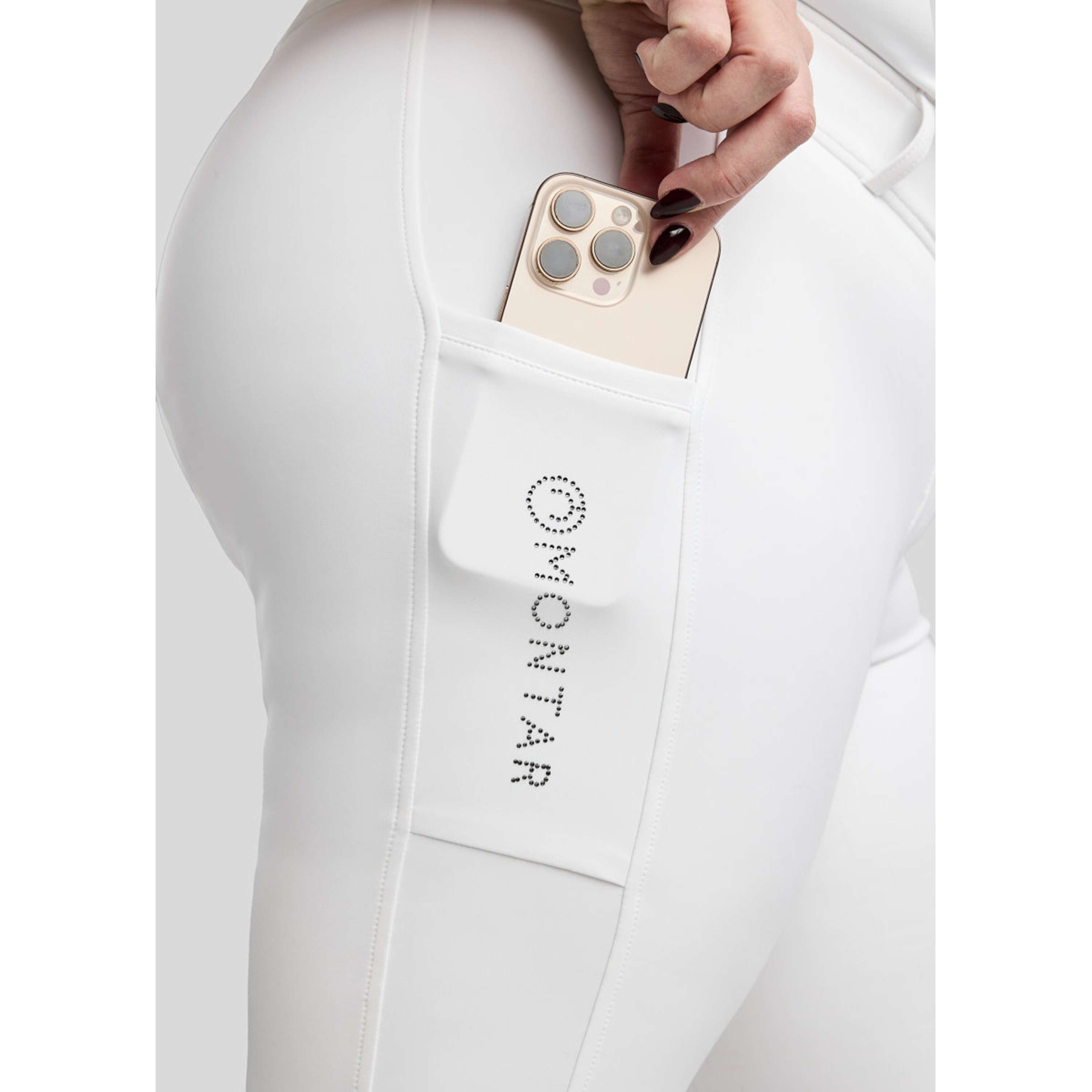 Montar Pantalon d'Équitation MoFlair 360 Performance Curve Blanc