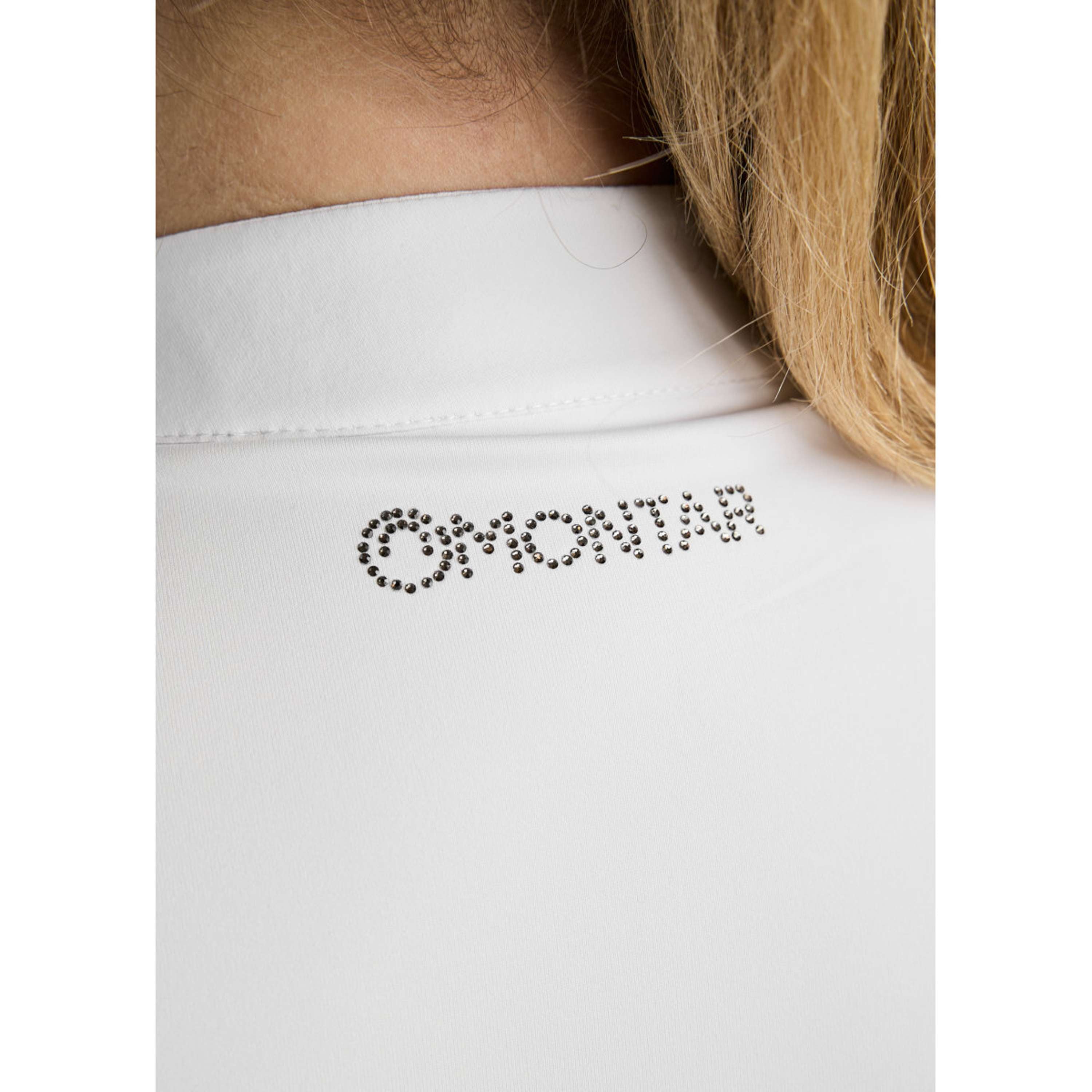 Montar T-shirt de Concours MoFay Curve Longues Manches Blanc