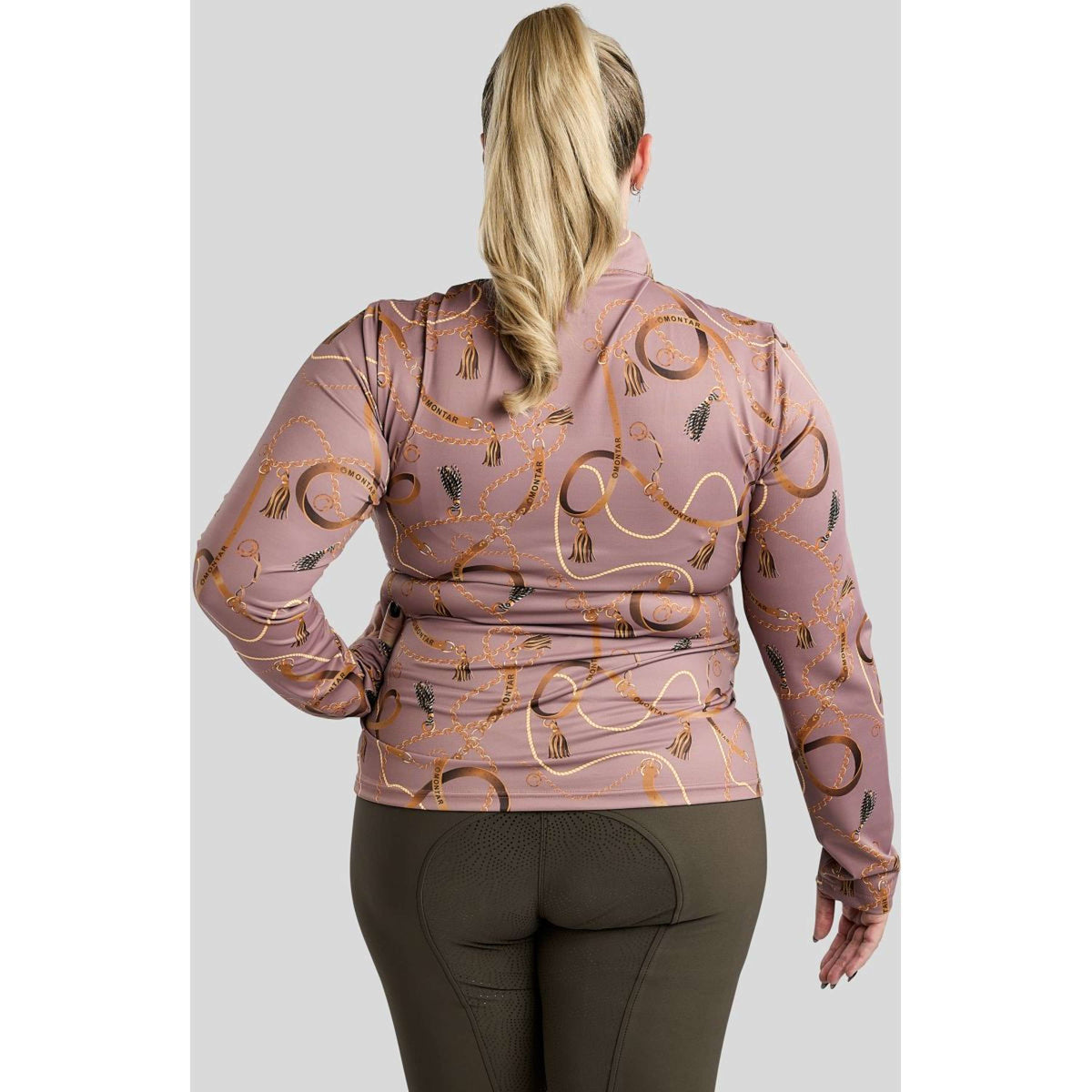 Montar Chemise Haily Bridle Print Curve Longues Manches Dusty Rose