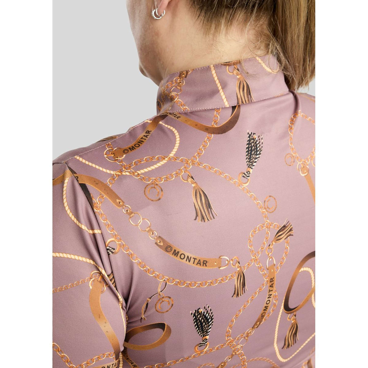 Montar Chemise Haily Bridle Print Curve Longues Manches Dusty Rose