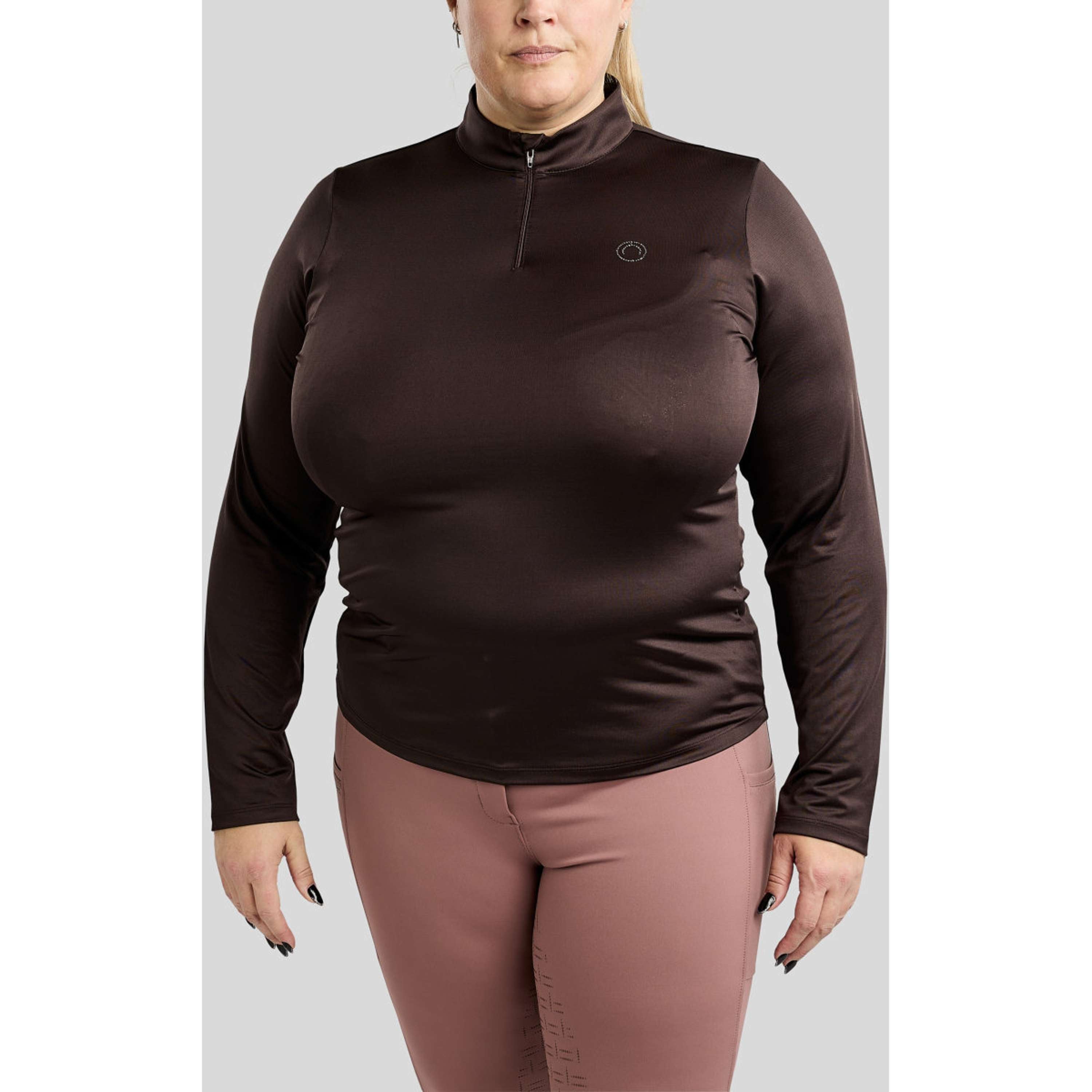 Montar Shirt MoFlair Curve Longues Manches Marron