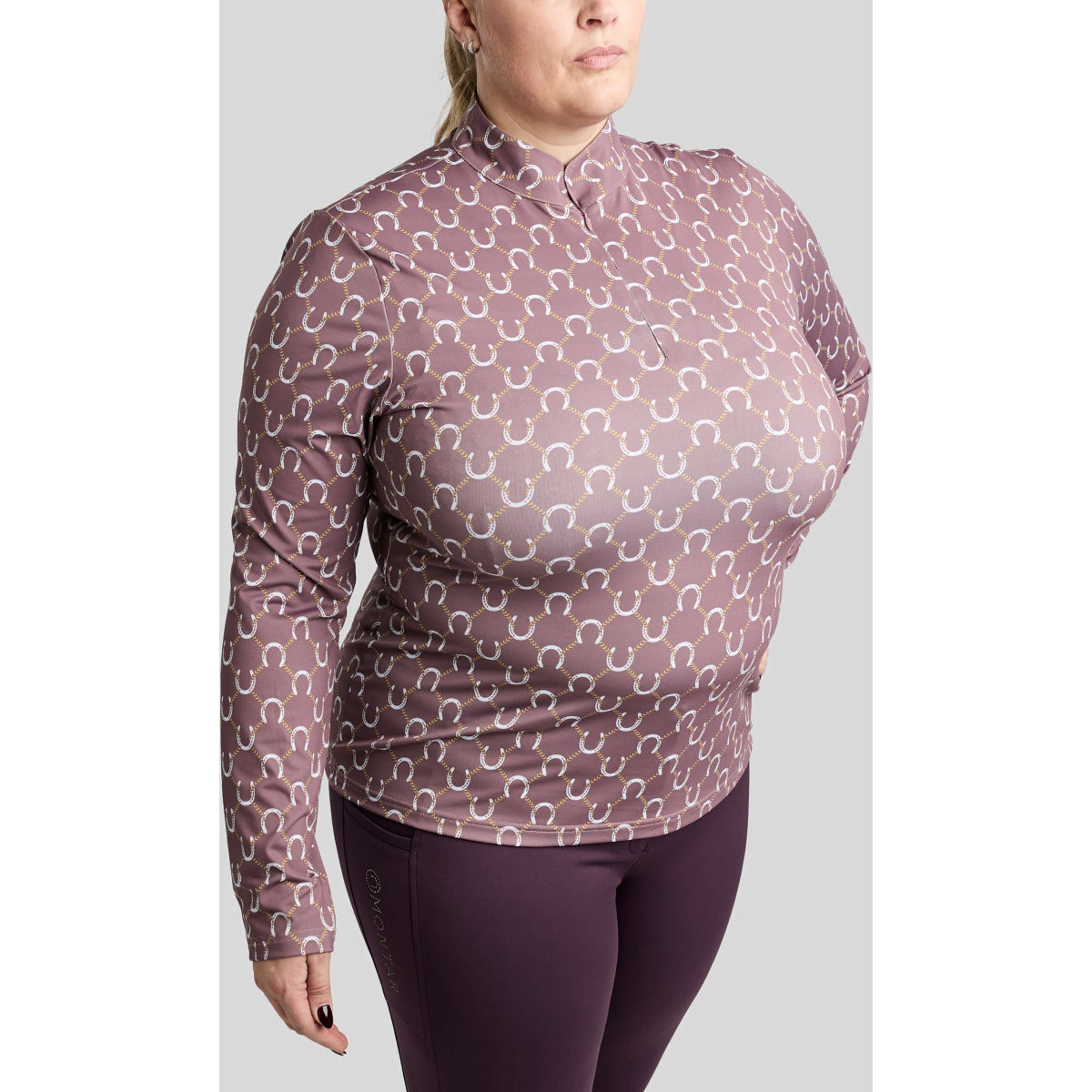 Montar Shirt MoFreya AO Printed Curve Longues Manches Dusty Rose