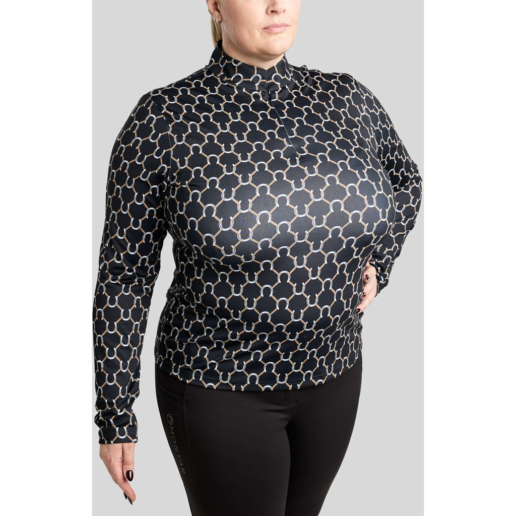 Montar Shirt MoFreya AO Printed Curve Longues Manches Noir