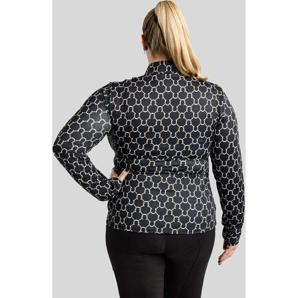 Montar Shirt MoFreya AO Printed Curve Longues Manches Noir