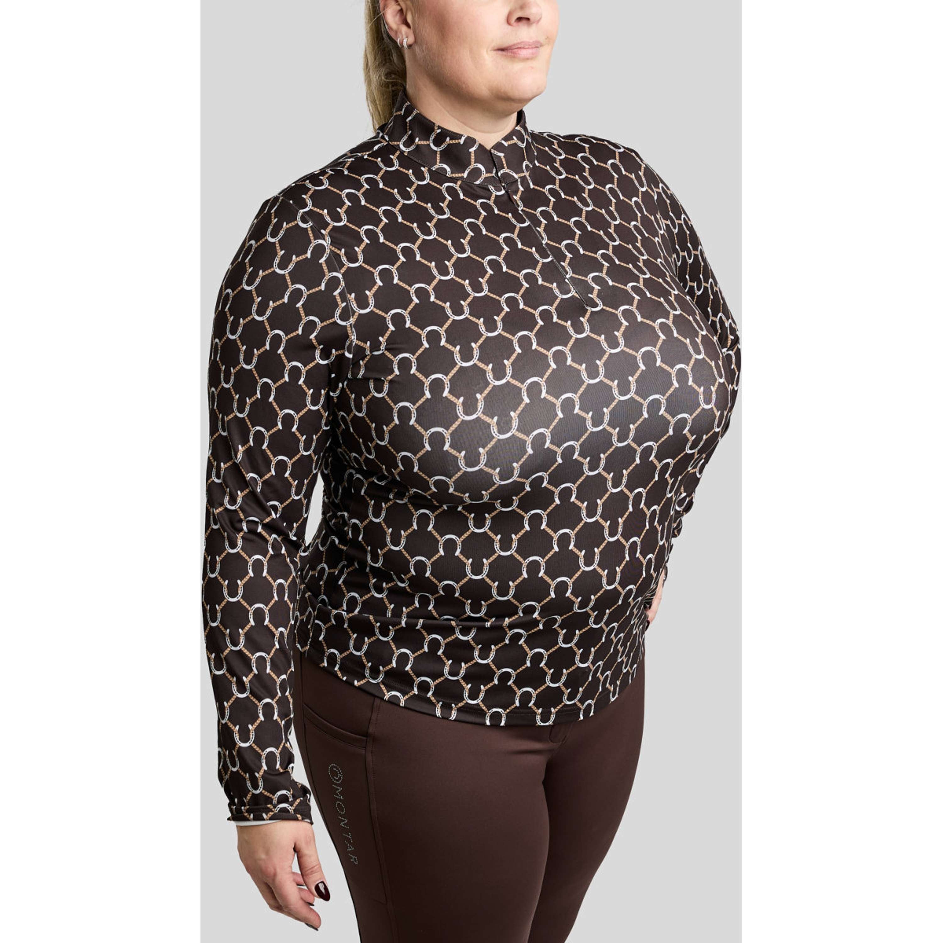 Montar Shirt MoFreya AO Printed Curve Longues Manches Marron