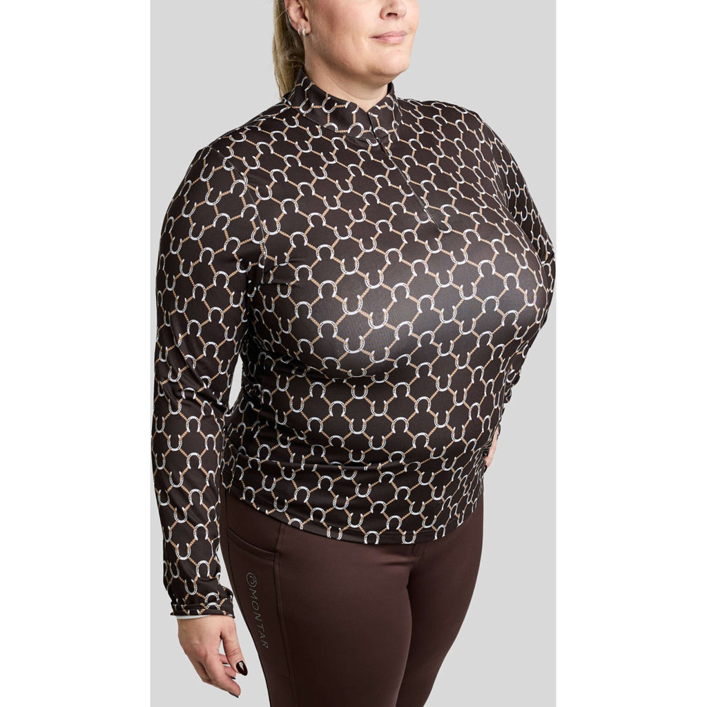 Montar Shirt MoFreya AO Printed Curve Longues Manches Marron