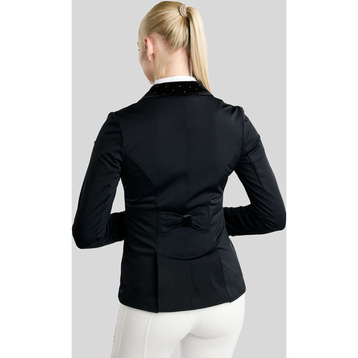 Montar Veste de Concours MoValerie Short Velvet Details Golden Quartz Crystals Noir