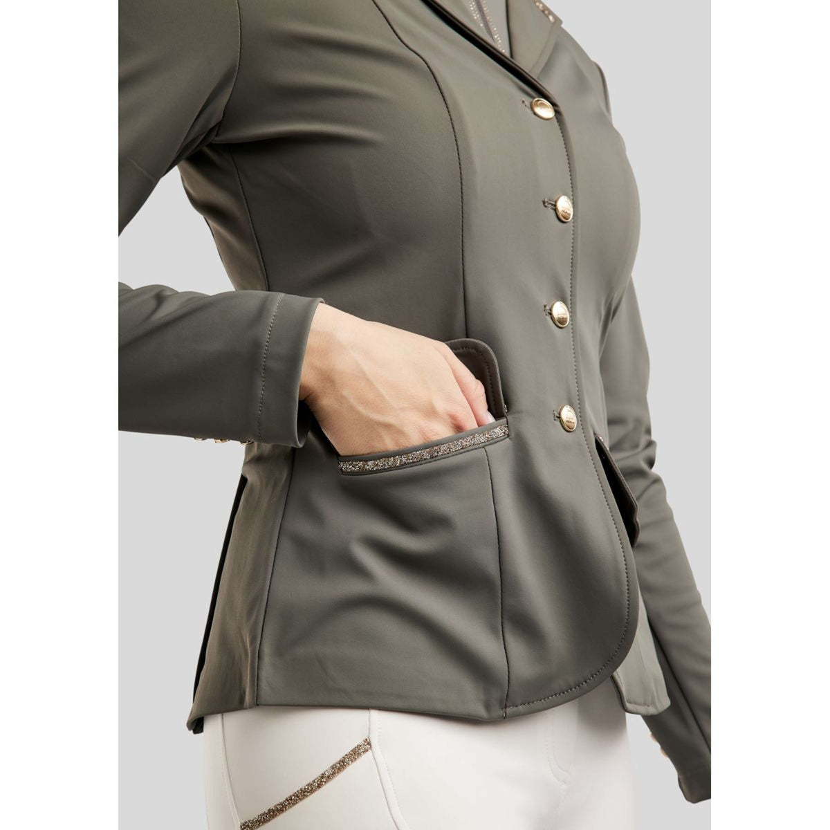 Montar Veste de Concours MoLila Champagne Crystals Gris