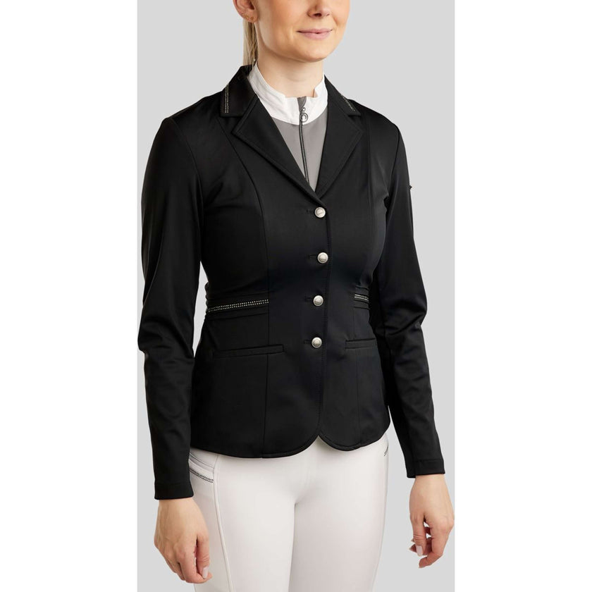 Montar Veste de Concours MoPearl Pintucks Gun Metal Crystals Noir
