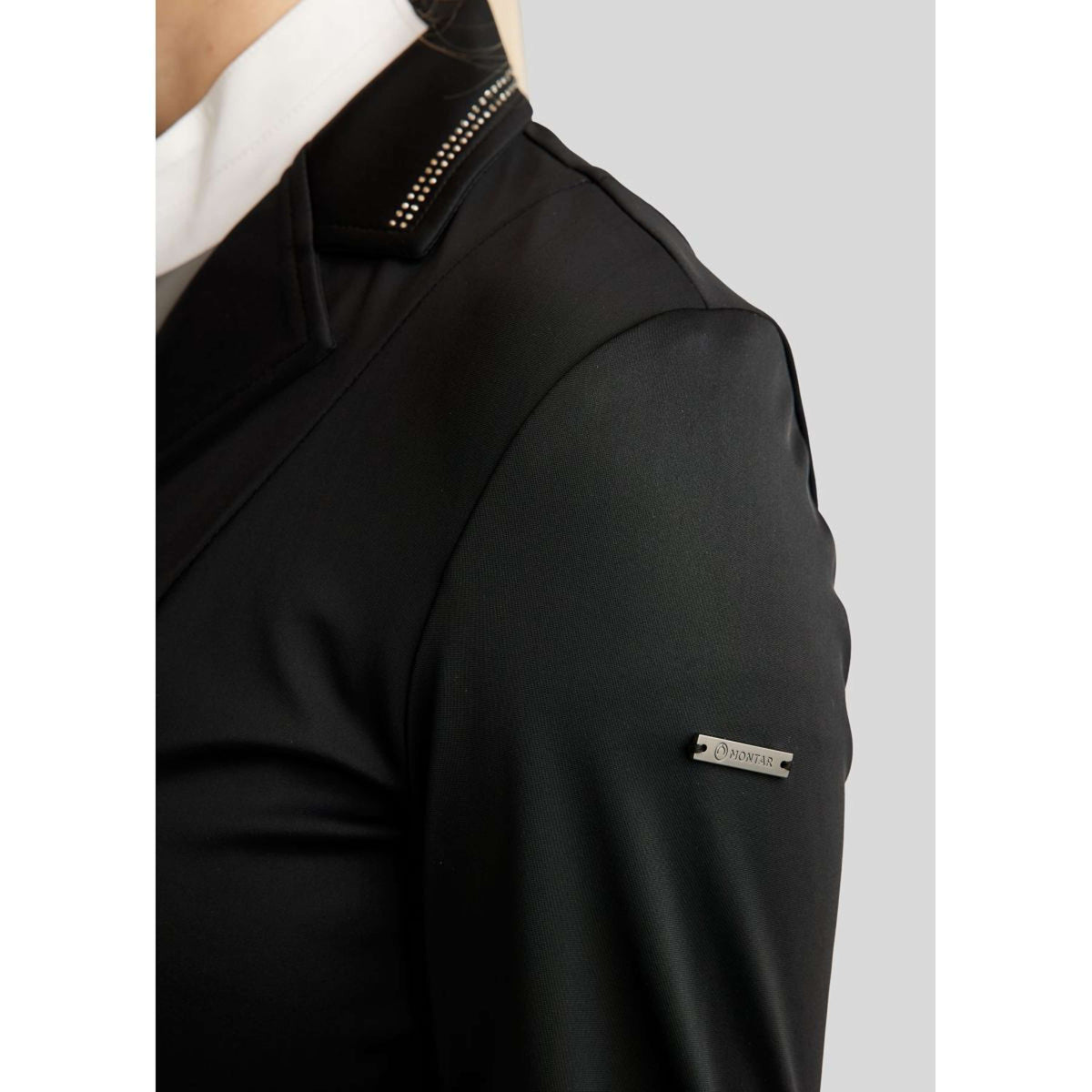 Montar Veste de Concours MoPearl Pintucks Gun Metal Crystals Noir