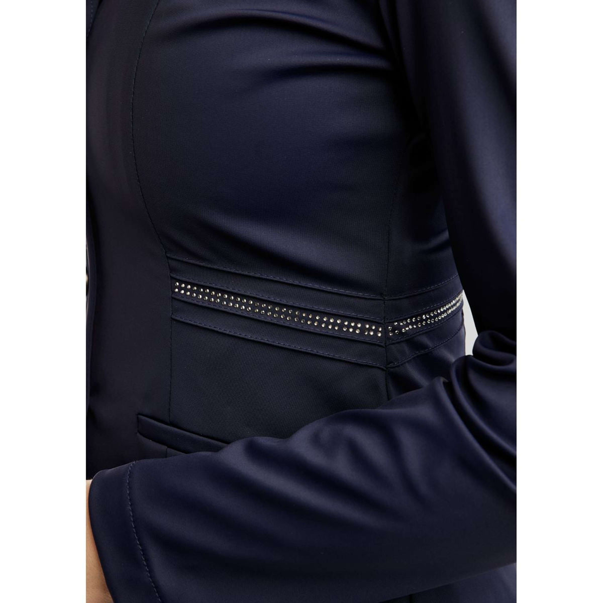 Montar Veste de Concours MoPearl Pintucks Gun Metal Crystals Marin