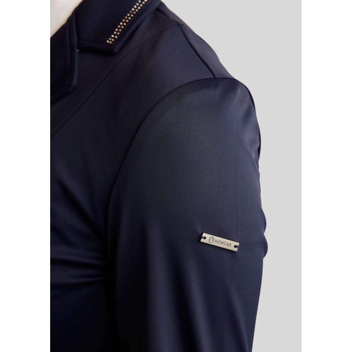 Montar Veste de Concours MoPearl Pintucks Gun Metal Crystals Marin