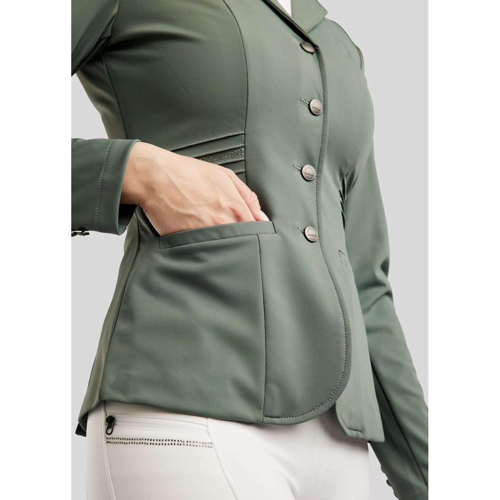 Montar Veste de Concours MoPearl Pintucks Gun Metal Crystals Jade