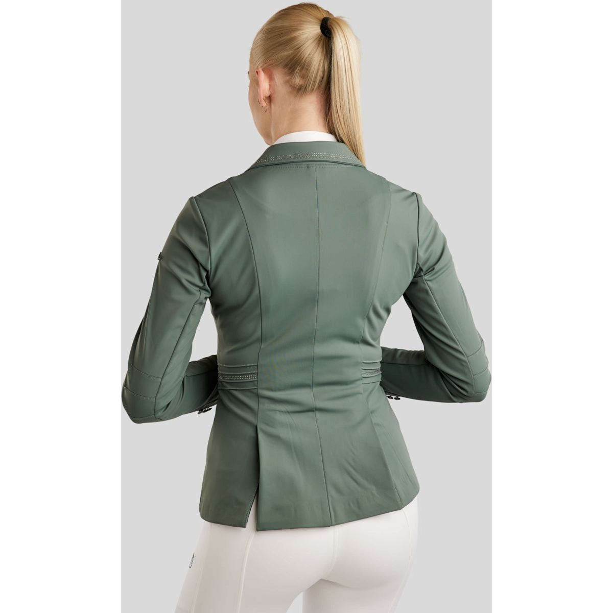 Montar Veste de Concours MoPearl Pintucks Gun Metal Crystals Jade