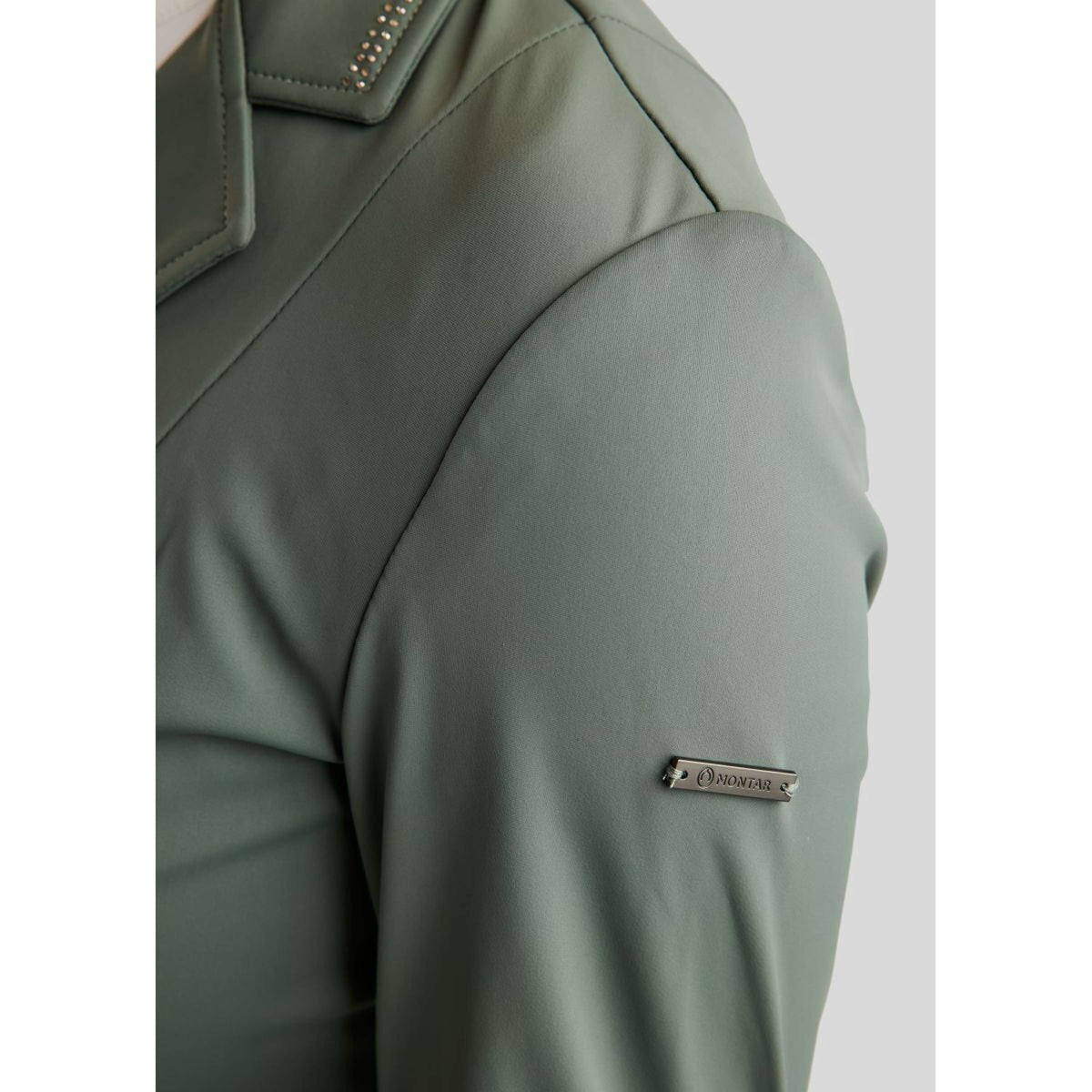 Montar Veste de Concours MoPearl Pintucks Gun Metal Crystals Jade