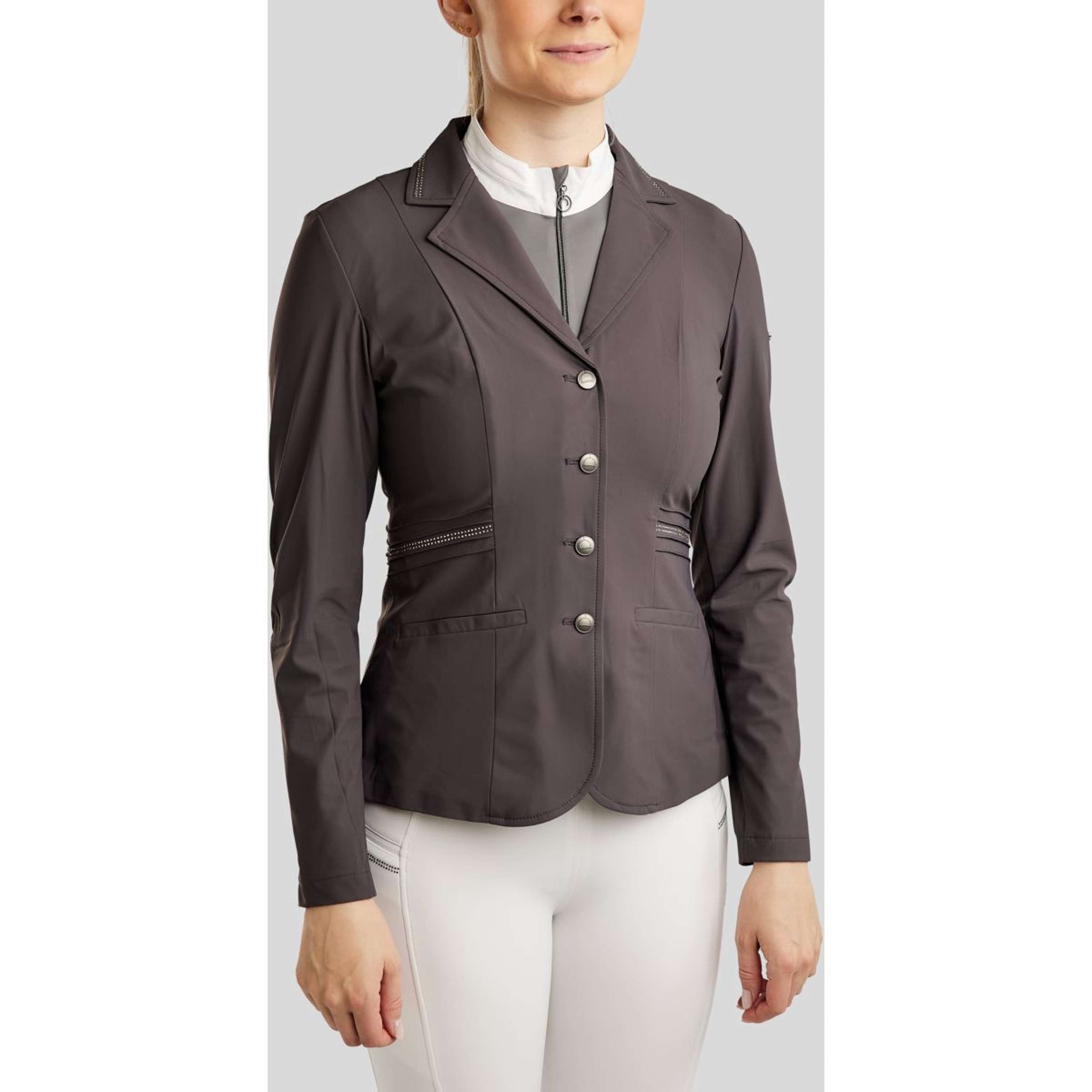 Montar Veste de Concours MoPearl Pintucks Gun Metal Crystals Slate Grey