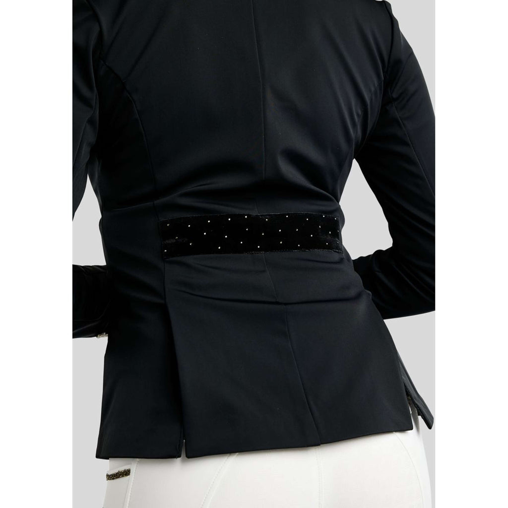 Montar Veste de Concours MoValerie Velvet Details Golden Quartz Crystals Noir