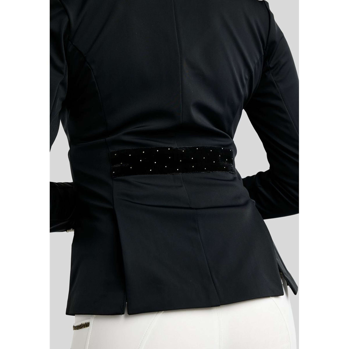 Montar Veste de Concours MoValerie Velvet Details Golden Quartz Crystals Noir