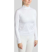 Montar T-shirt de Concours MoEve Golden Quartz Crystals Longues Manches Blanc