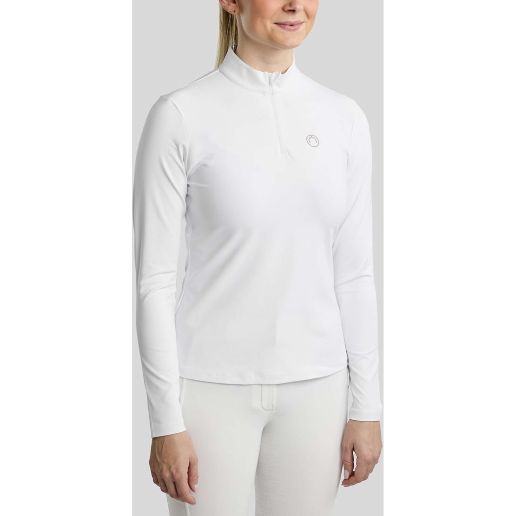 Montar T-shirt de Concours MoFair Longues Manches Blanc