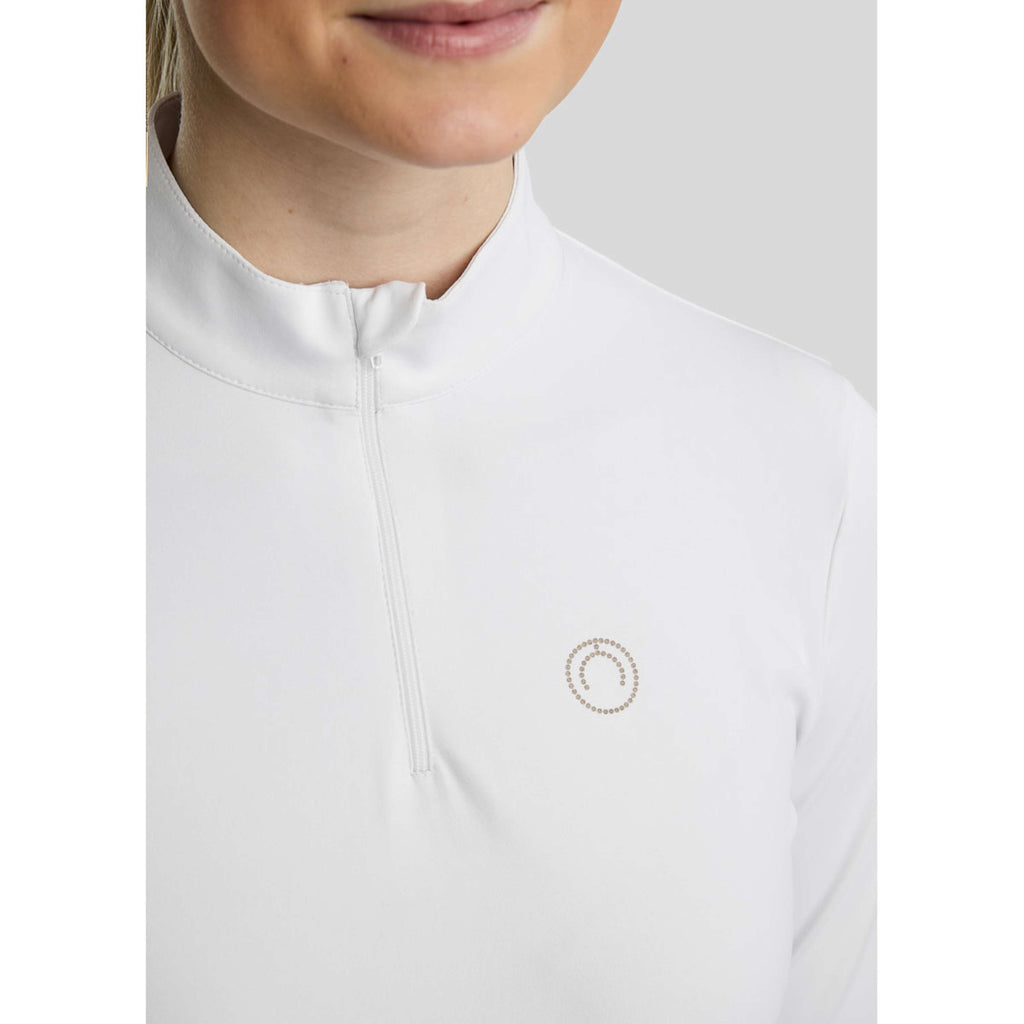 Montar T-shirt de Concours MoFair Longues Manches Blanc