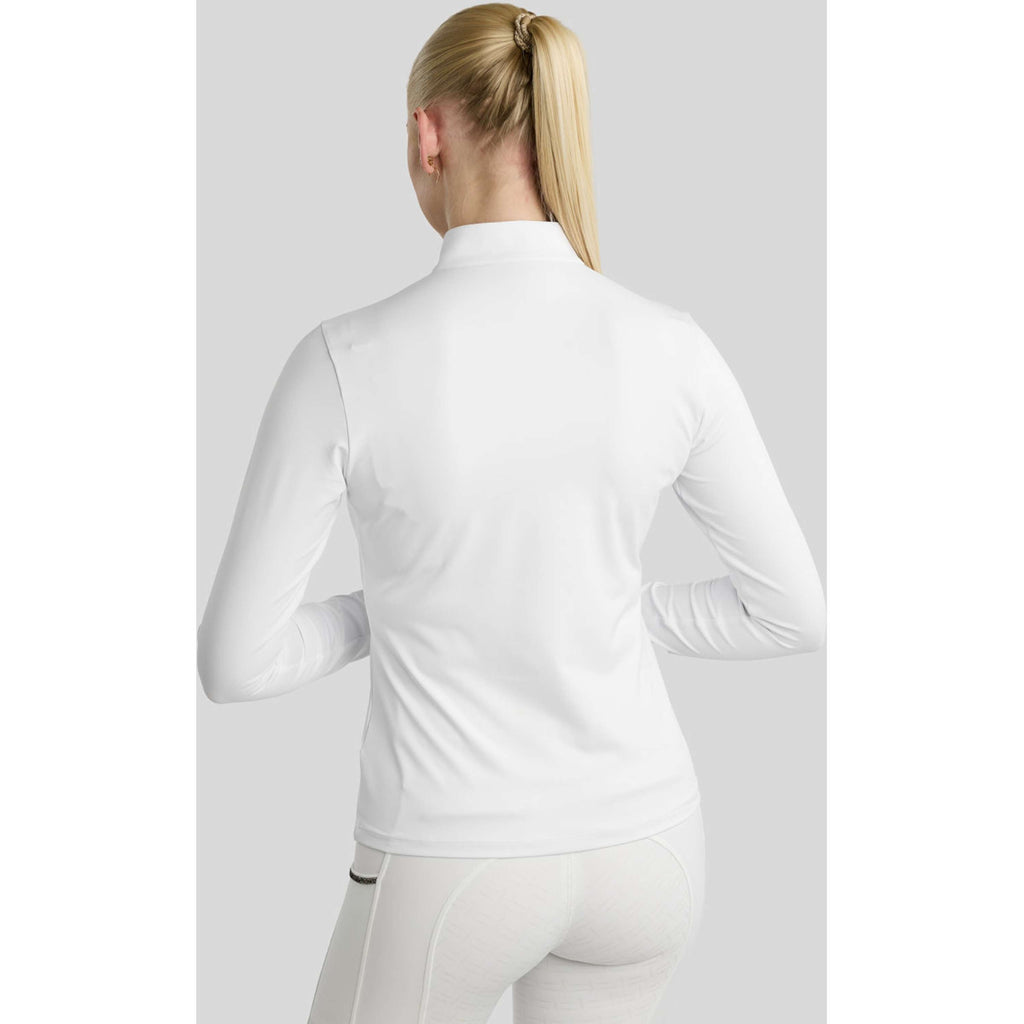 Montar T-shirt de Concours MoFair Longues Manches Blanc