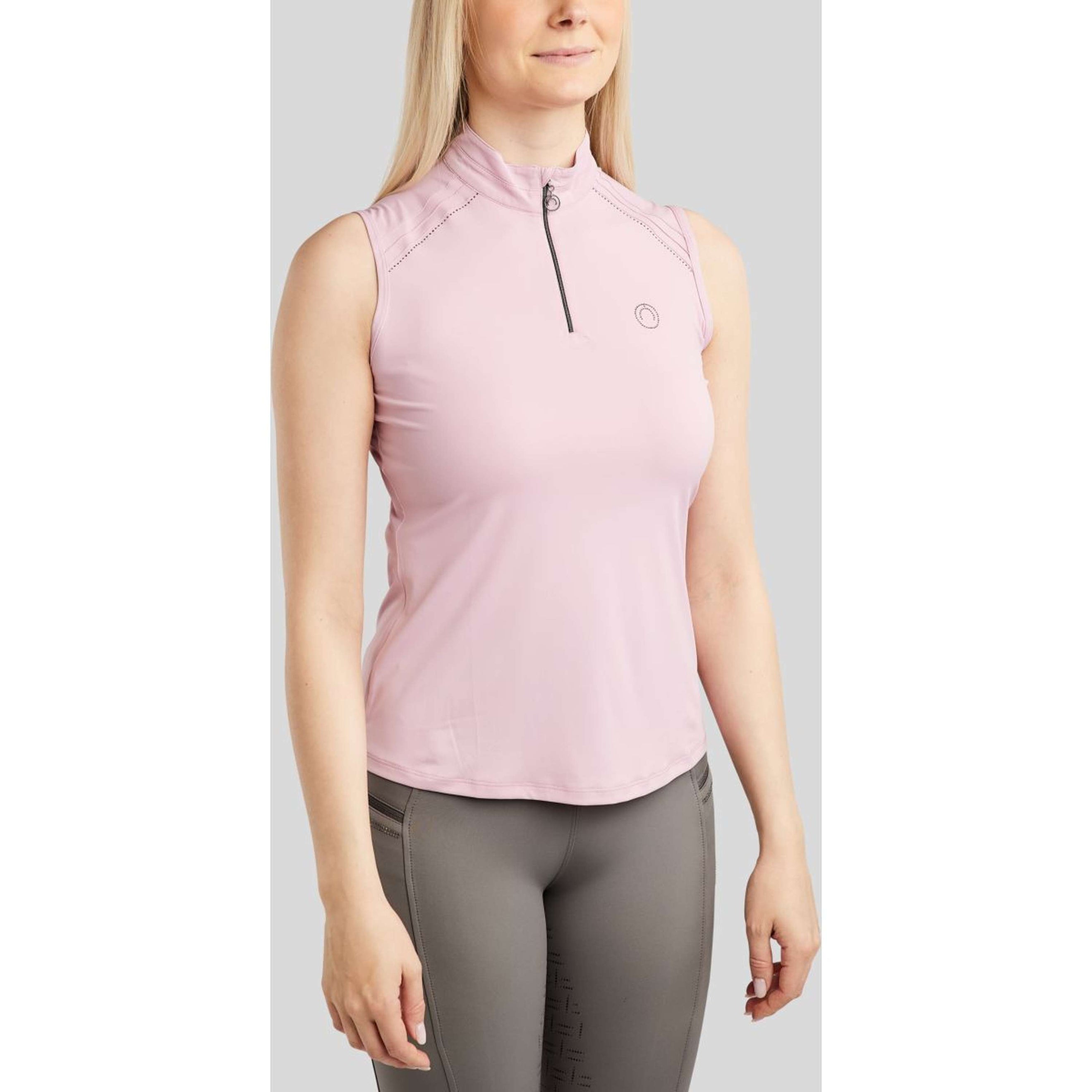 Montar Chemise MoPearl Pintuck Sans Manche Candy Pink