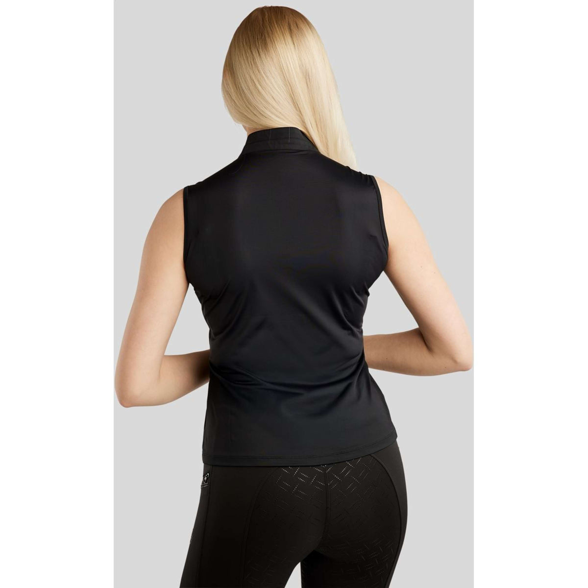 Montar Chemise MoPearl Pintuck Sans Manche Noir