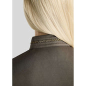 Montar Chemise MoEkta Jacquard Pattern Golden Quartz Longues Manches Forest Green