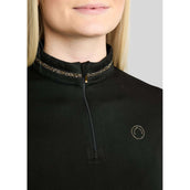 Montar Chemise MoEkta Jacquard Pattern Golden Quartz Longues Manches Noir