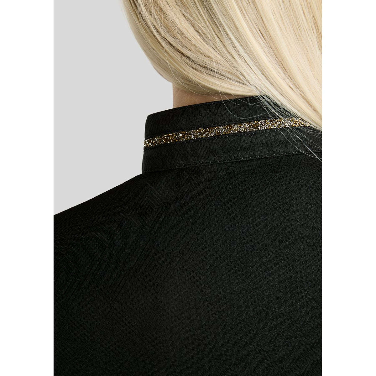 Montar Chemise MoEkta Jacquard Pattern Golden Quartz Longues Manches Noir