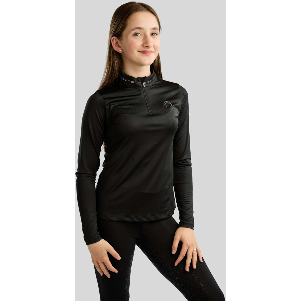 Montar Chemise MoEverline Golden Quartz Crystals Kids Longues Manches Noir