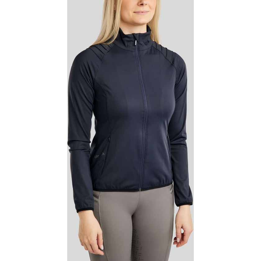 Montar Blouson MoPearl Pintuck Gun Metal Crystals Marin Montar Blouson MoPearl Pintuck Gun Metal Crystals Marin