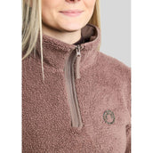 Montar Pull MoEbba Q-Zip Teddy Pile Golden Quartz Nougat Brown