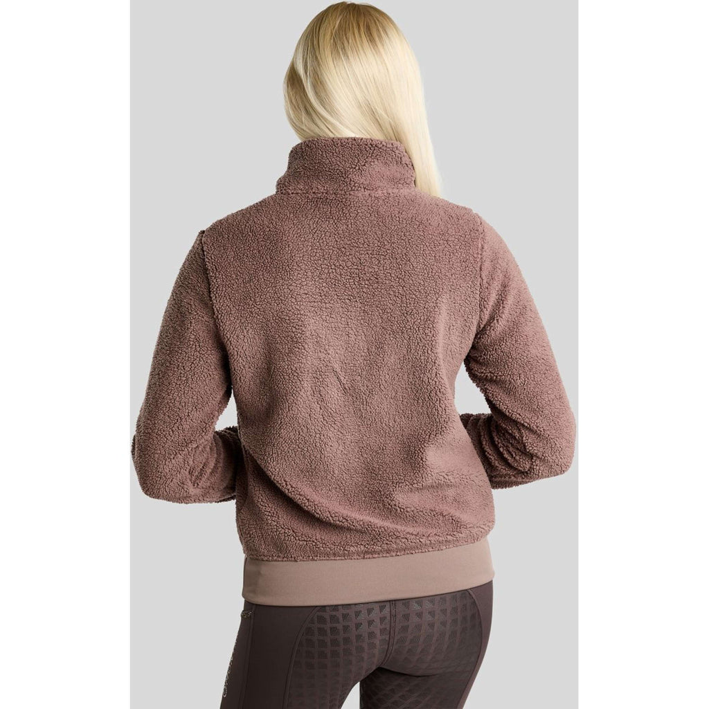 Montar Pull MoEbba Q-Zip Teddy Pile Golden Quartz Nougat Brown