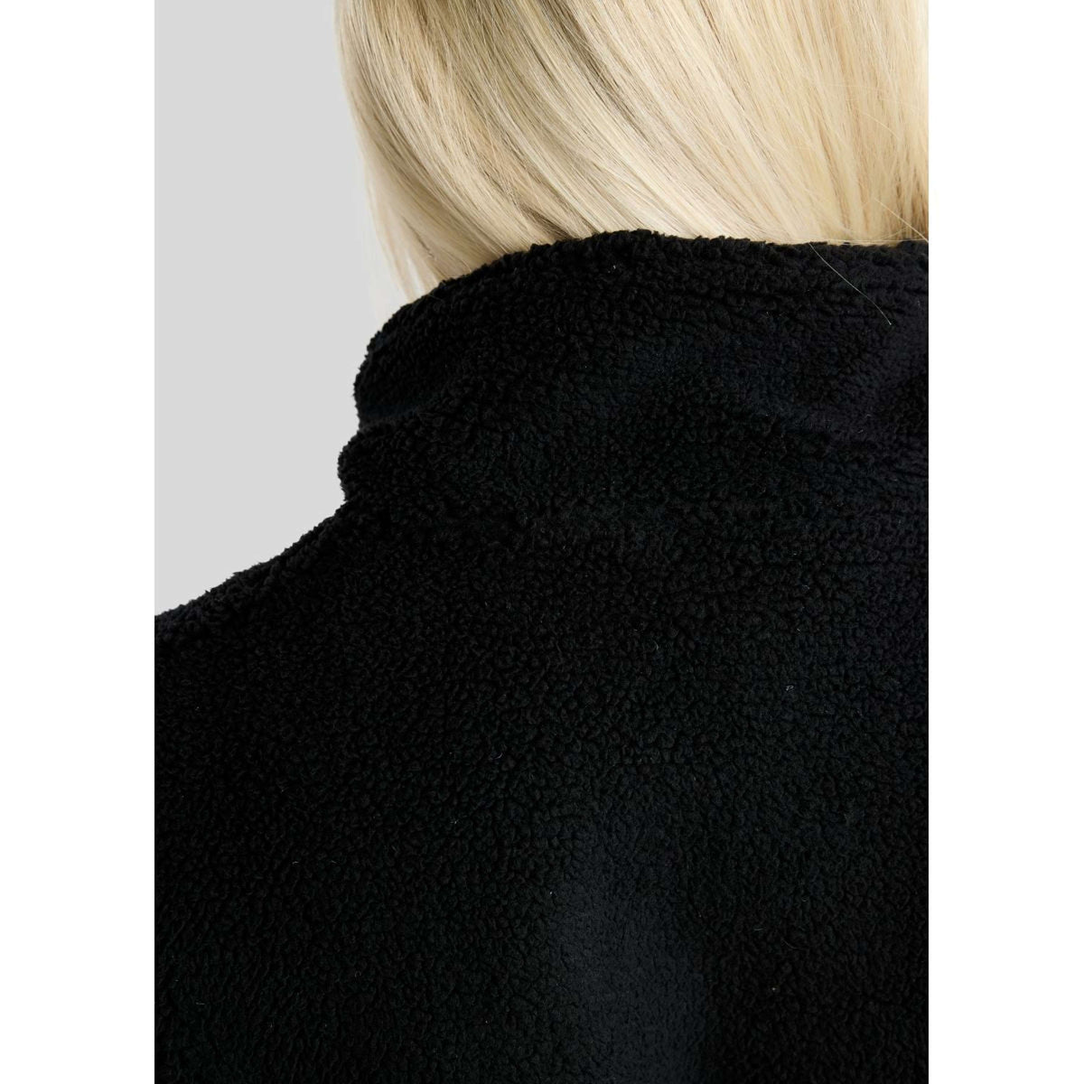 Montar Pull MoEbba Q-Zip Teddy Pile Golden Quartz Noir