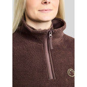 Montar Pull MoEbba Q-Zip Teddy Pile Golden Quartz Black Peony