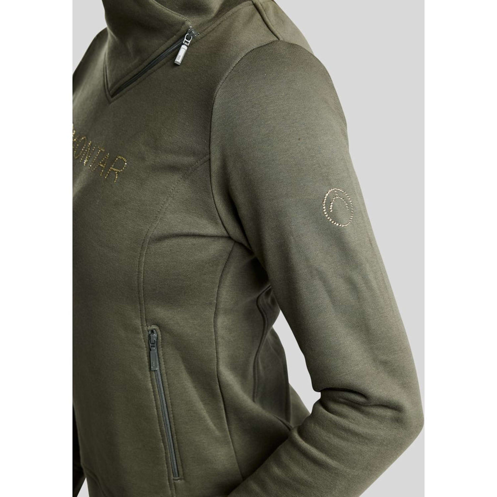 Montar Pull-over MoNaja High Collar Golden Quartz Crystals Forest Green