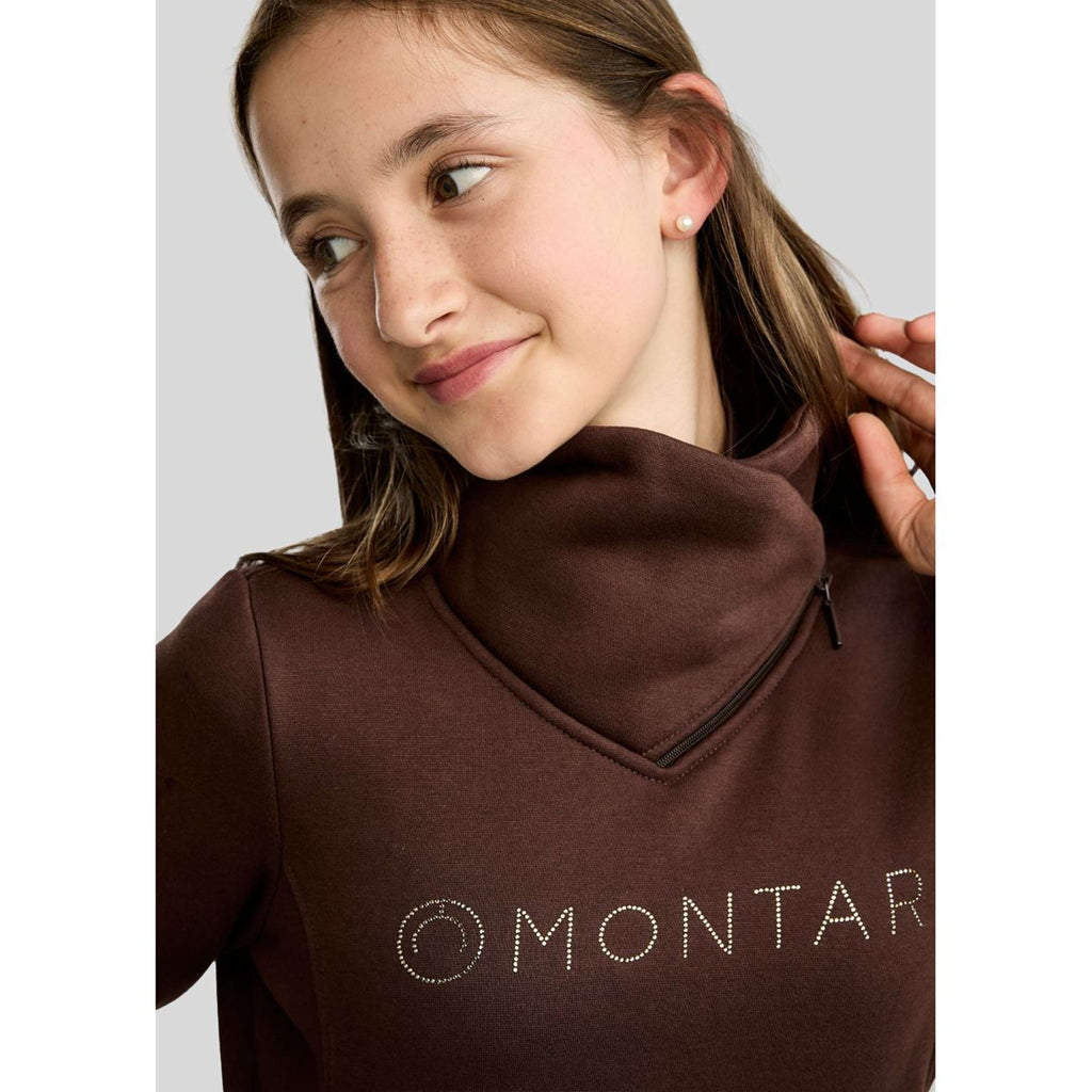 Montar Pull-over MoNaja High Collar Golden Quartz Crystals Black Peony