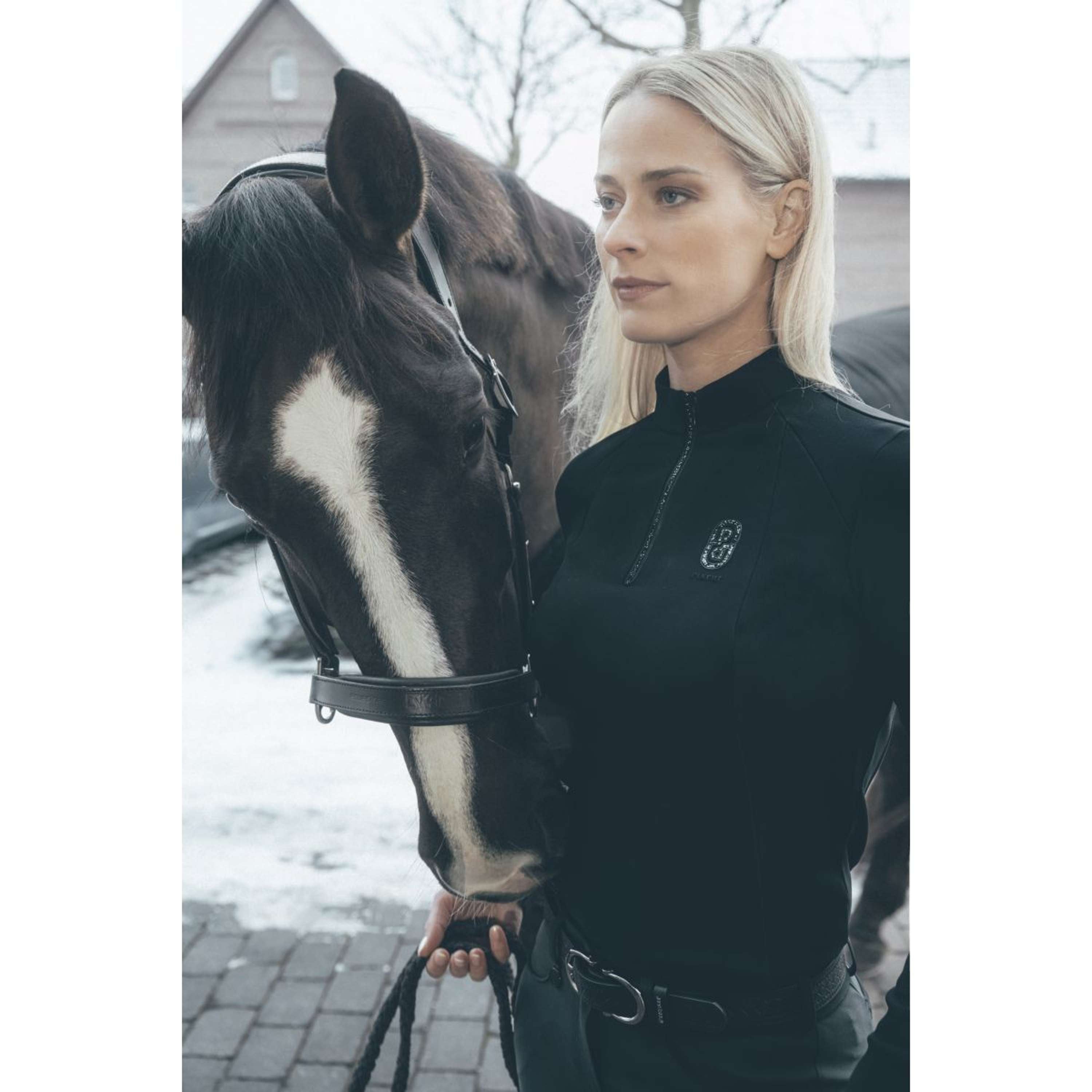 Pikeur Chemise Zip Rip Selection AW26 Longues Manches Noir