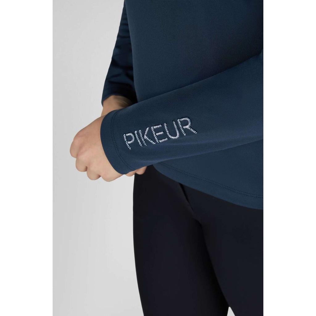Pikeur Chemise Zip Athleisure AW26 Longues Manches Navy Blue