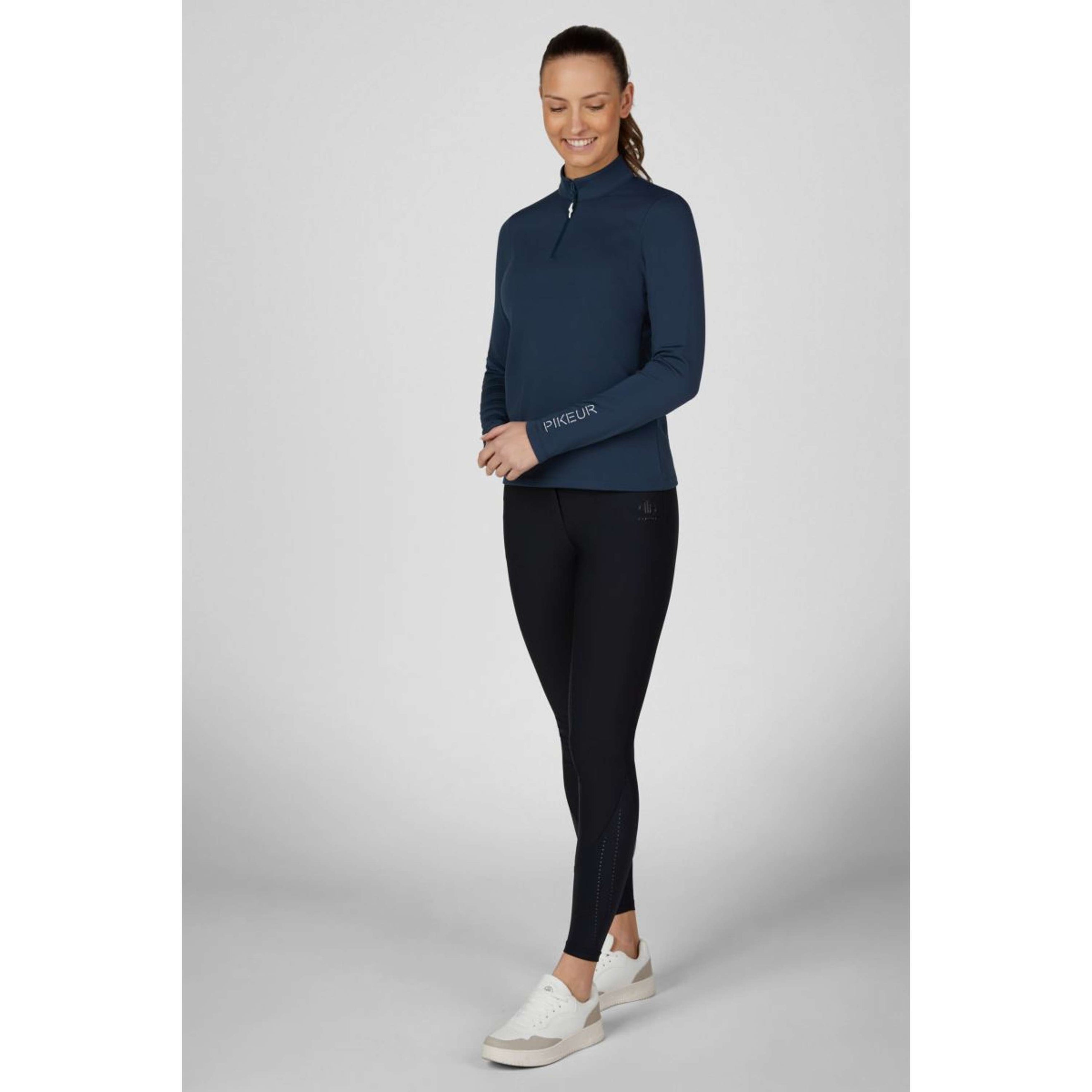 Pikeur Chemise Zip Athleisure AW26 Longues Manches Navy Blue Pikeur Chemise Zip Athleisure AW26 Longues Manches Navy Blue