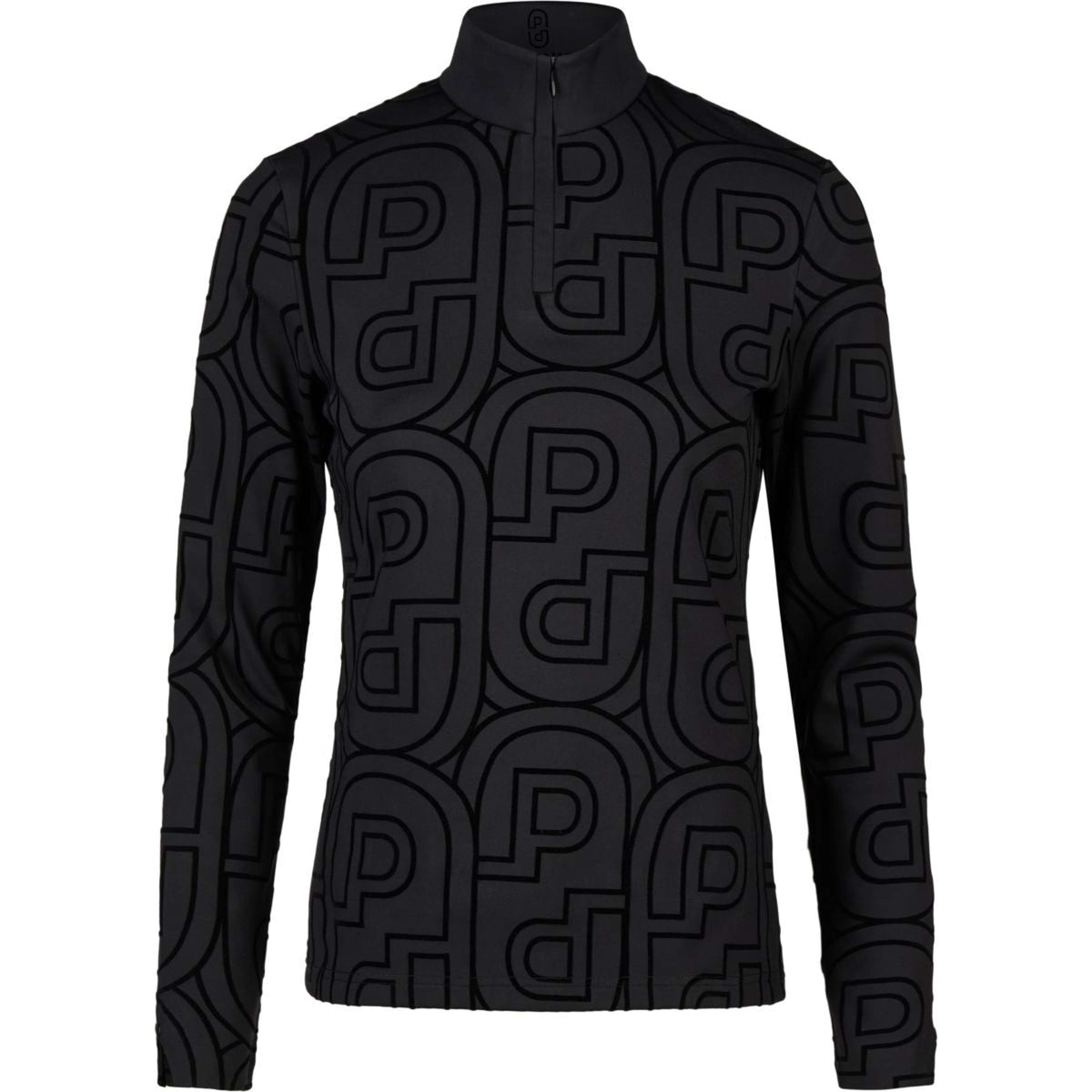 Pikeur Chemise Zip Print Selection AW26 Longues Manches Noir