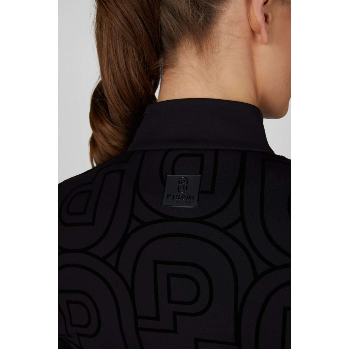 Pikeur Chemise Zip Print Selection AW26 Longues Manches Noir