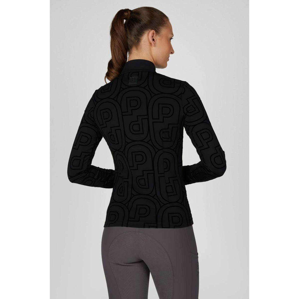 Pikeur Chemise Zip Print Selection AW26 Longues Manches Noir