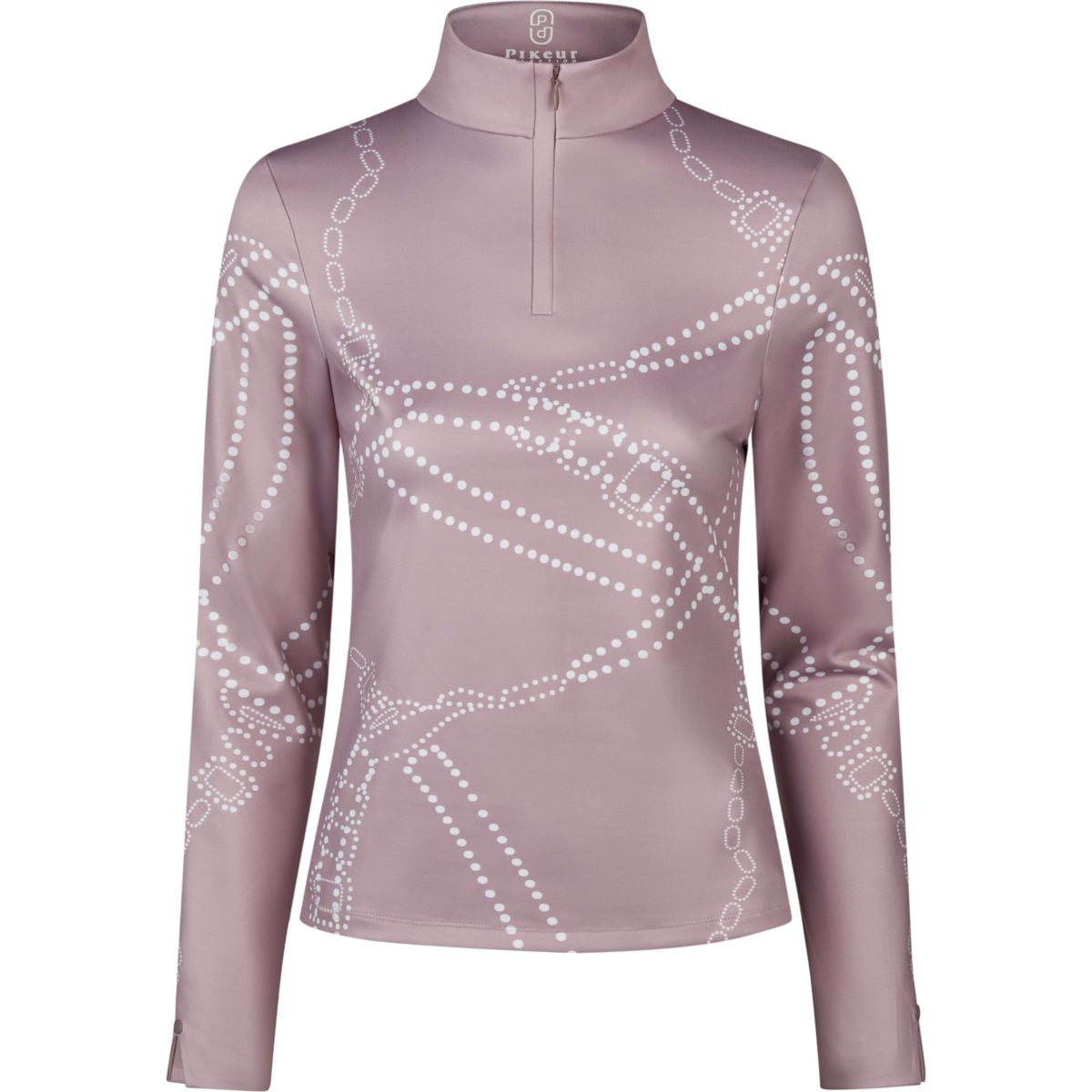 Pikeur Chemise Zip Print Selection AW26 Longues Manches Ash Mauve